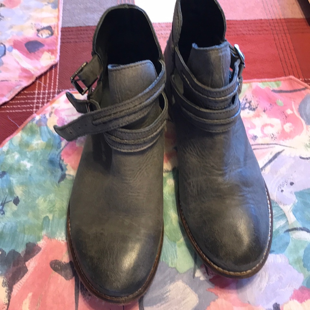 Free People Braeburn Ankle Boots Grey Size 37